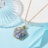 Stainless Steel Macrame Pouch Empty Stone Holder for Pendant Necklace Making NJEW-JN04532-01-6