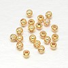 Real Gold Plated Brass Round Spacer Beads X1-KK-L147-197-2mm-NR-1
