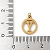 304 Stainless Steel Charms
with Jump Ring STAS-R001-02G-Y-3