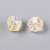 Transparent Spray Painted Glass Beads EGLA-N018-4mm-09-3