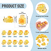 20Pcs 10 Styles Transparent Resin Bread-shaped Turtle Pendants RESI-TA0005-24-4