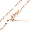 1mm Rack Plating Brass Cable Chain Adjustable Slider Necklaces for Women Men MAK-L044-04RG-2