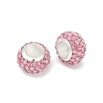 Alloy Rhinestone Clay Pave Beads ALRI-D300-03S-12-1
