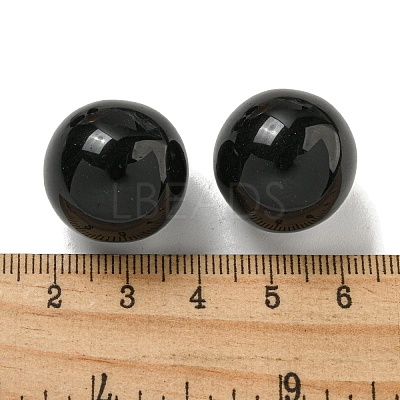 Natural Obsidian Round Ball Figurines Statues for Home Office Desktop Decoration G-P532-02A-25-1