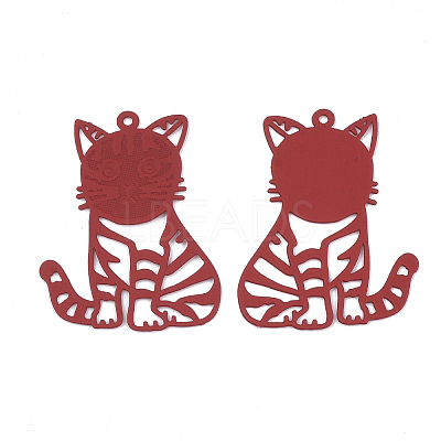 430 Stainless Steel Kitten Pendants LS-STAS-S108-18D-1