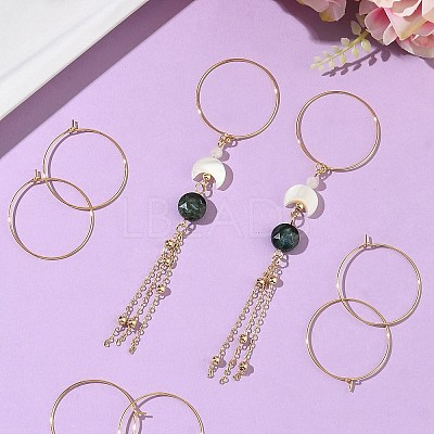 SHEGRACE Brass Hoop Earrings Findings XGR0005G-70G-A-1