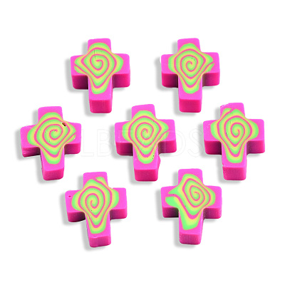 Handmade Polymer Clay Beads CLAY-T020-30F-1