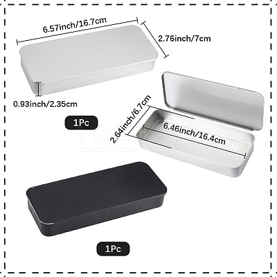 2Pcs Slide Top Tinplate Trinket Storage Boxes CON-SP0001-22A-01-1