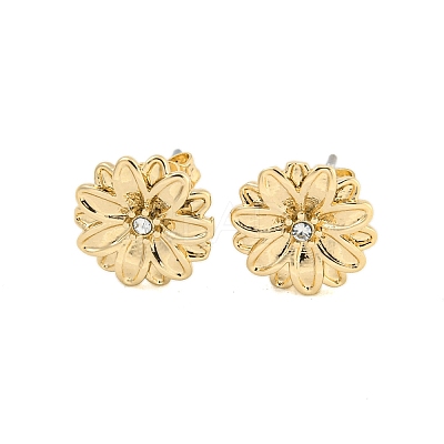 Brass Micro Pave Cubic Zirconia Ear Studs EJEW-P283-01G-04-1