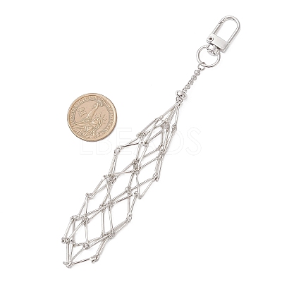 304 Stainless Steel Pouch Empty Stone Holder Pendant Decoration SA-CJC5C8-P-1