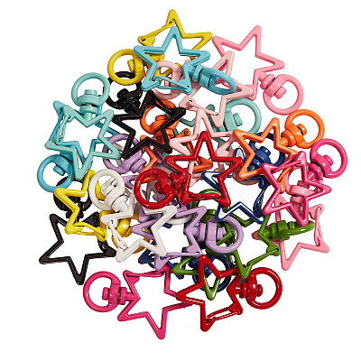 26Pcs 13 Colors Zinc Alloy Swivel Lobster Claw Clasps PALLOY-CJ0001-131-1