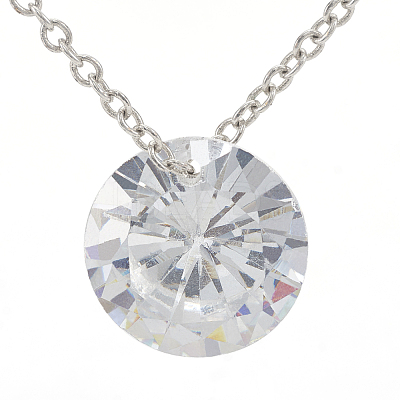 Cubic Zirconia Pointed Back Pendants ZIRC-N037-5mm-01-1
