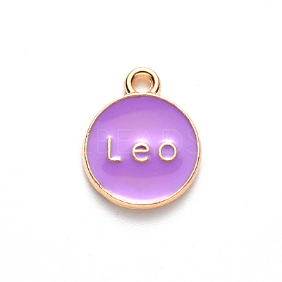 Alloy Enamel Pendants X-ENAM-S124-01B-01G-1