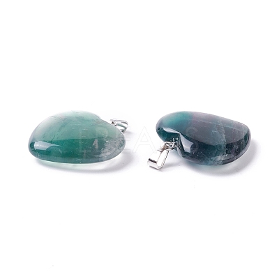Natural Fluorite Pendants G-G956-B32-FF-1