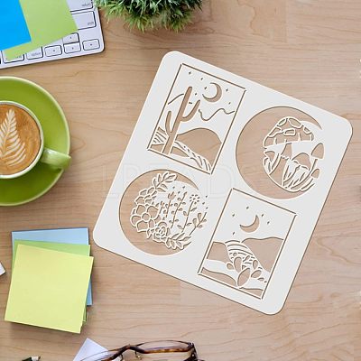 Plastic Reusable Drawing Painting Stencils Templates DIY-WH0172-395-1