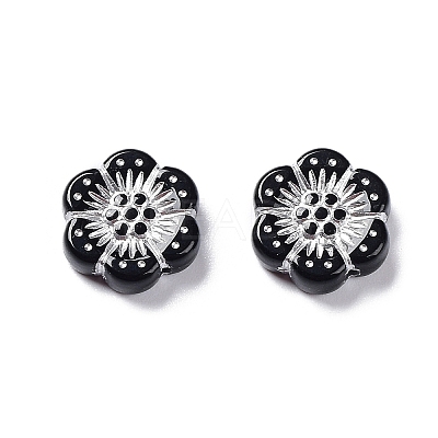 Black Opaque Acrylic Beads LS-OACR-G016-32B-1