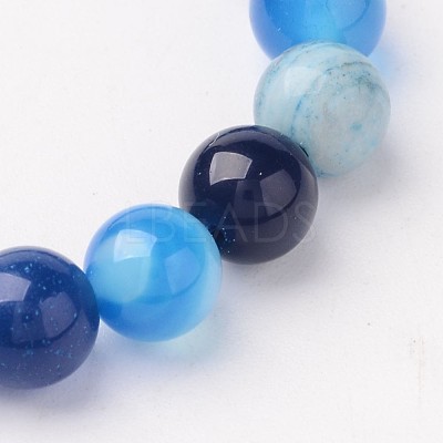 Natural Striped Agate/Banded Agate Beads AGAT-6D-6-1