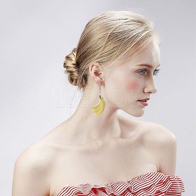 Acrylic & Alloy Dangle Earrings WGEBD91-05-1