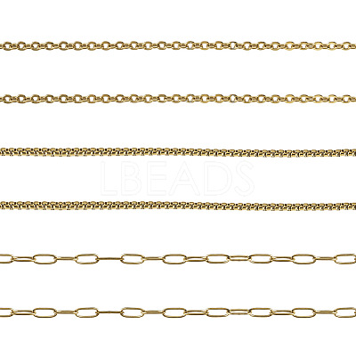 12M 3 Styles 304 Stainless Steel Chains CHS-TA0001-62-1