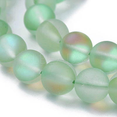 Synthetic Moonstone Beads Strands G-F142-10mm-15-1
