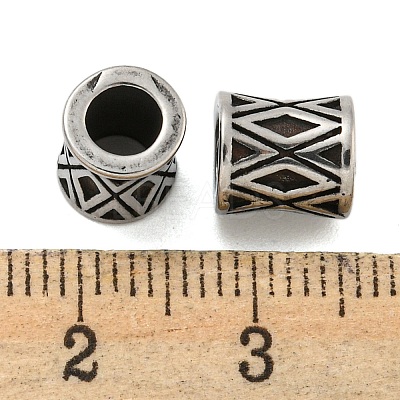 Column 304 Stainless Steel European Beads LS-STAS-E214-10AS-04-1