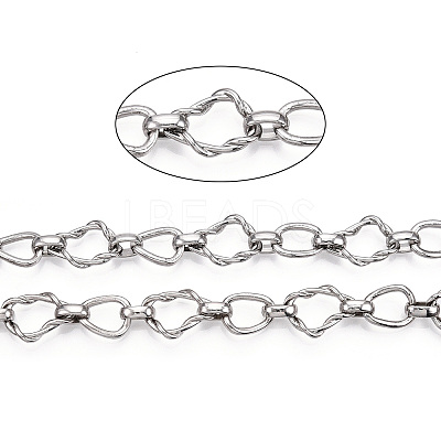 Alloy Teardrop with Twining Chains LCHA-T001-12P-1