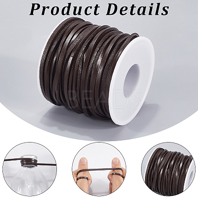 20 Yards Flat Leather Cords WL-CL0001-16A-1