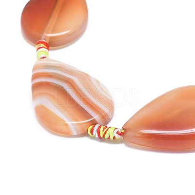 Natural Banded Agate/Striped Agate Beads Strands G-L544-004-1