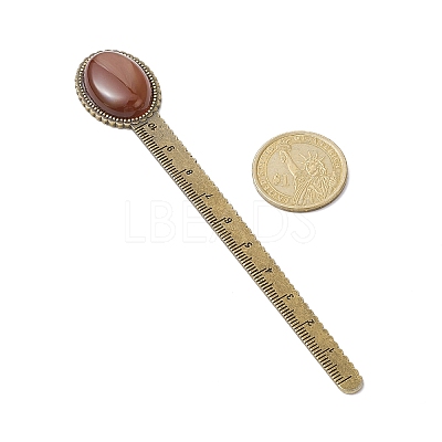 Tibetan Style Alloy Bookmark Rulers AJEW-JK00262-03-1