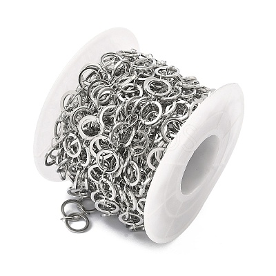304 Stainless Steel Ring Link Chains CHS-G044-05P-05-1