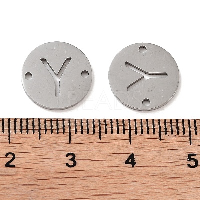 Non-Tarnish 201 Stainless Steel Hollow Flat Round Links FIND-R149-03Y-P-1