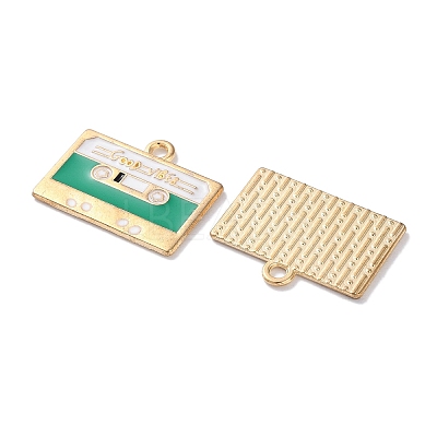 Alloy Enamel Pendants ENAM-O001-11K-G-1
