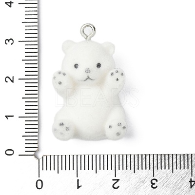 Flocky Opaque Resin Pendants RESI-G105-06B-1