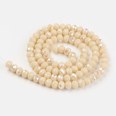 Electroplate Opaque Solid Color Glass Beads Strands LS-EGLA-A034-P8mm-L14-1