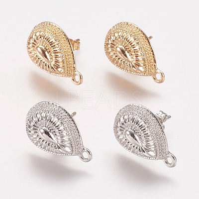 Alloy Stud Earring Findings PALLOY-F201-04-1