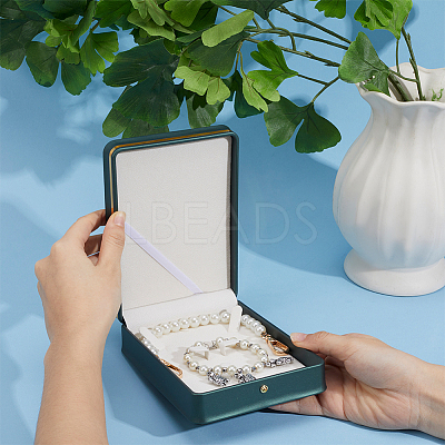 Imitation Leather Pure Color Flip-open Gift Boxes CON-WH0095-238B-01-1