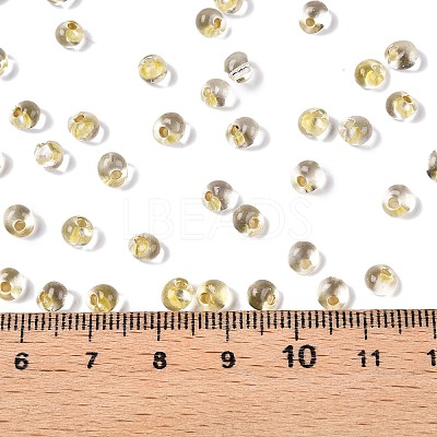 6/0 Baking Paint Transparent Fringe Glass Seed Beads SEED-N006-06B-1