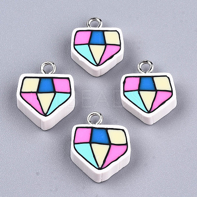 Handmade Polymer Clay Pendants X-CLAY-T016-77-1