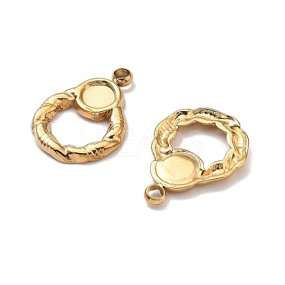 Ion Plating(IP) 304 Stainless Steel Pendant Cabochon Settings STAS-G347-03G-1