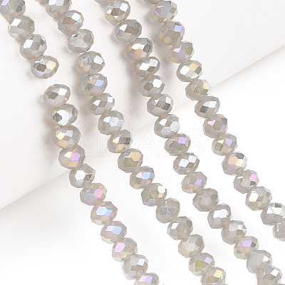 Electroplate Glass Beads Strands EGLA-A034-J6mm-B09-1