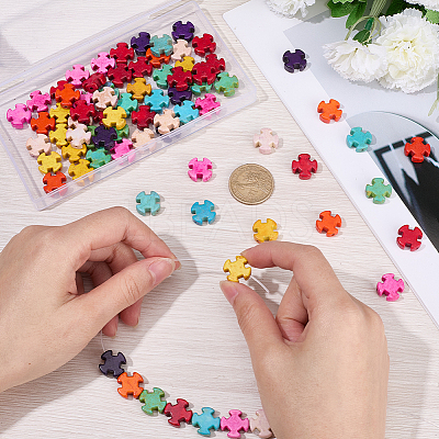 100Pcs Synthetic Turquoise Beads TURQ-SC0001-30-1