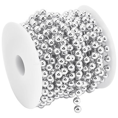 ABS Plastic Imitation Pearl Bead Chain KY-WH20006-09B-1