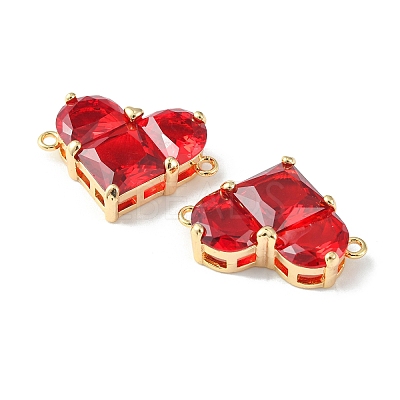 Brass Pave Cubic Zirconia Connector Charms KK-L208-04G-04-1