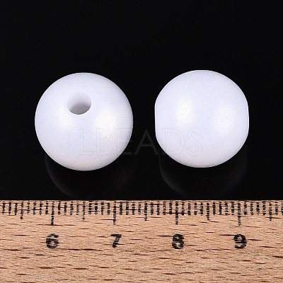 Rubberized Style Rainbow Opaque Acrylic Beads MACR-T010-16mm-08-01-1