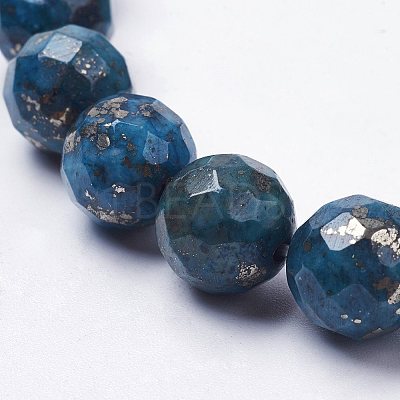 Natural Pyrite Beads Strands G-K181-K02-1
