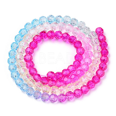 Transparent Glass Beads Strands GLAA-E036-07O-1
