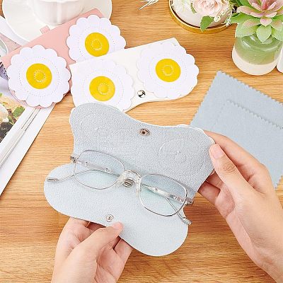 3Pcs Portable PU Imitation Leather Glasses Bag AJEW-NB0003-35-1
