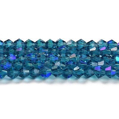 Transparent Electroplate Glass Beads Strands EGLA-A039-T4mm-L01-1