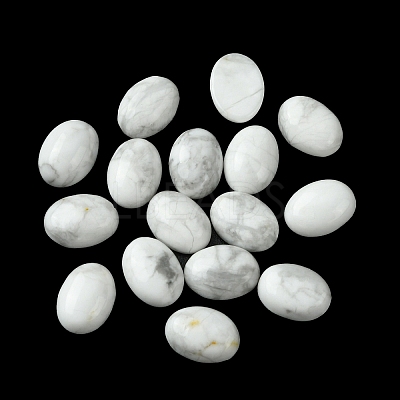 Natural Howlite Cabochons G-A094-01B-60-1