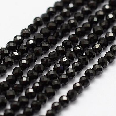 Natural Black Spinel Beads Strands G-K185-09-1